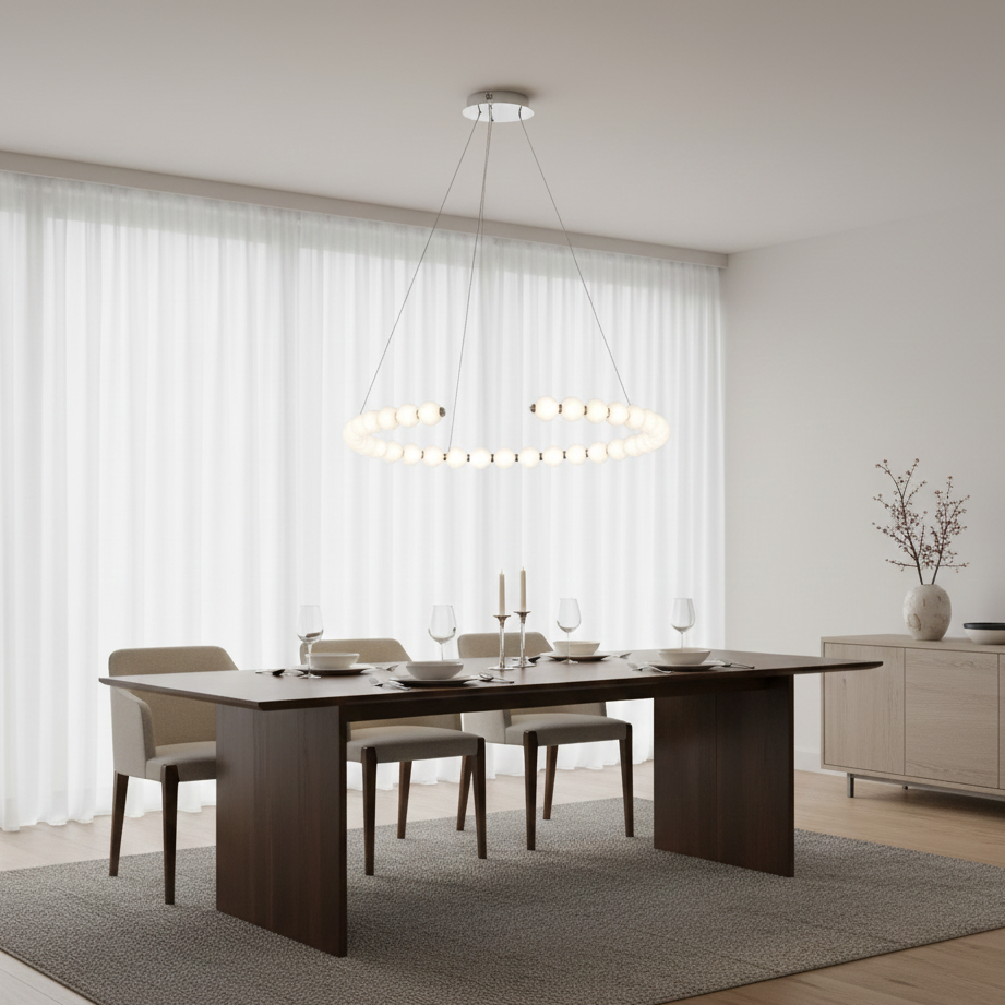 Perla sospensione Elegante 32 luci