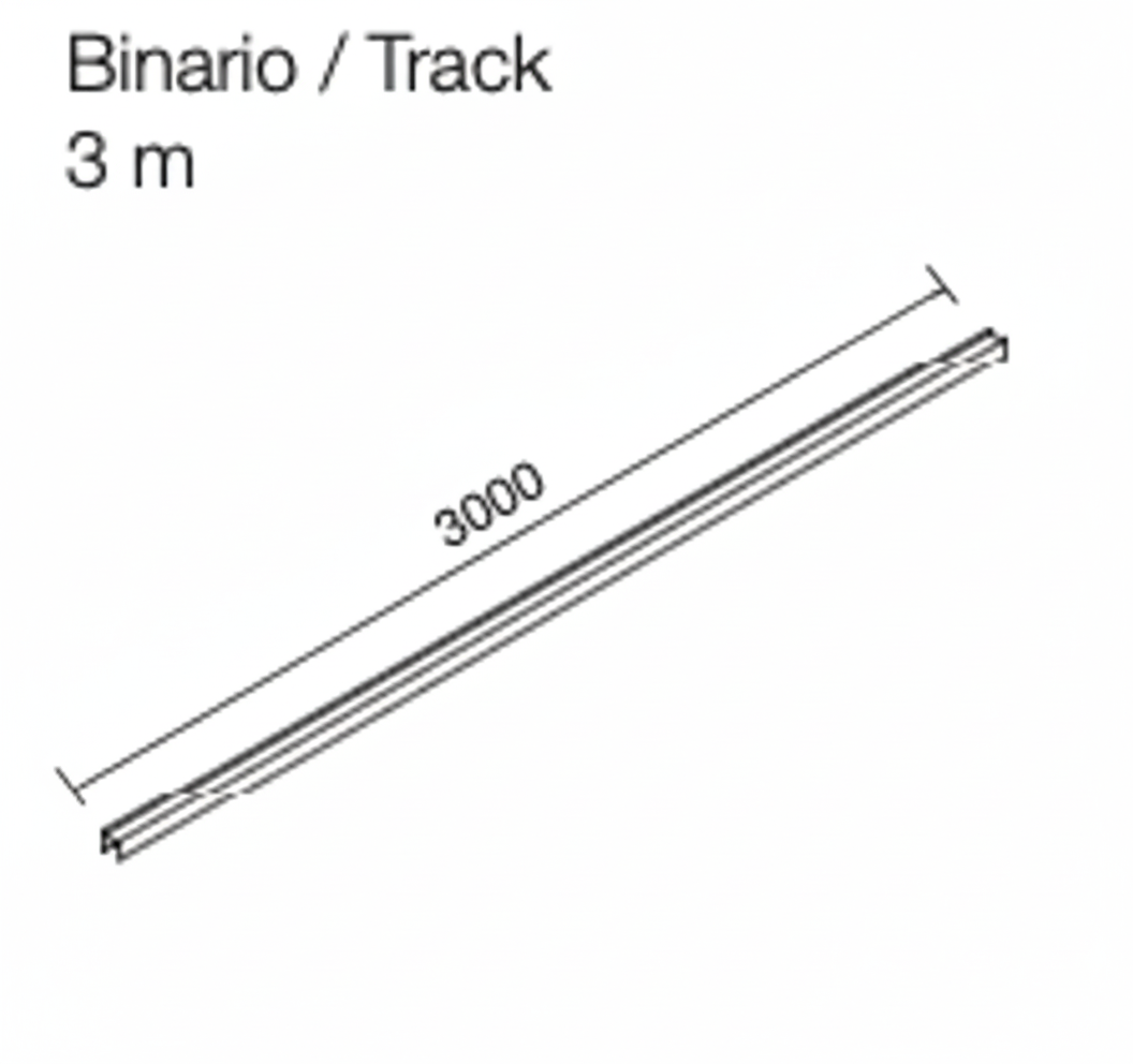 LinearTrack Pro-Lite 3m Binario decorativo 48Vdc
