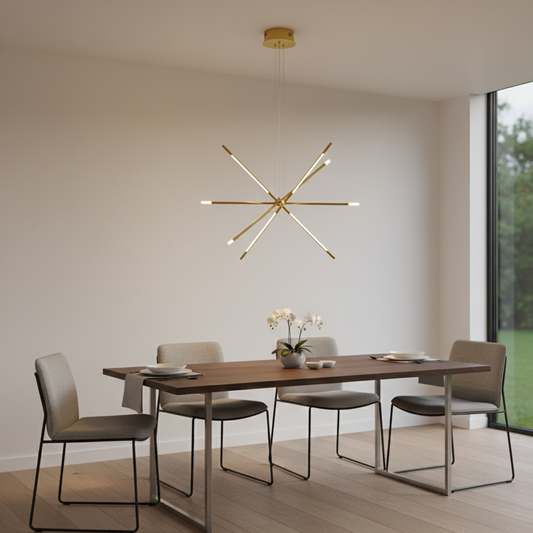 Tubular a 12 luci oro sospensione