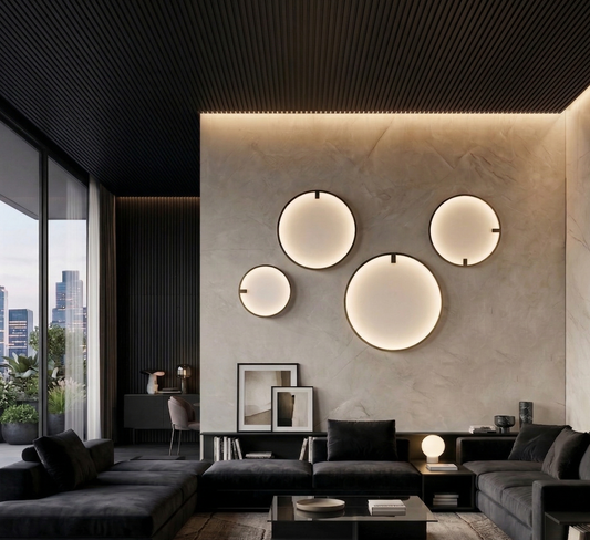 Nairobi applique/lampada da soffitto nero Ø60cm