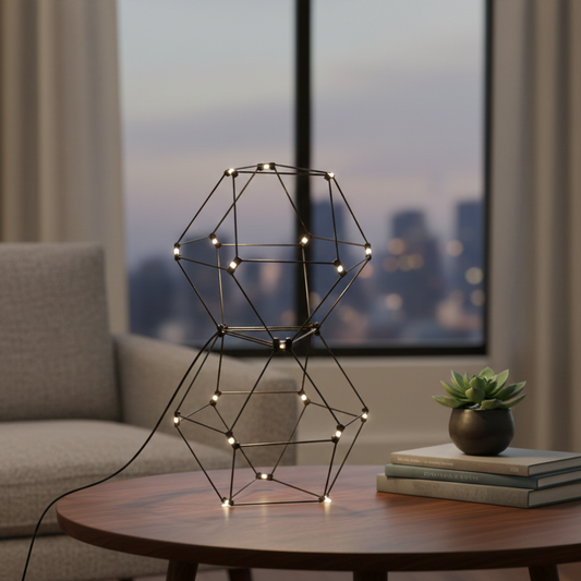 Lucciola Tavolo Cromato Nero