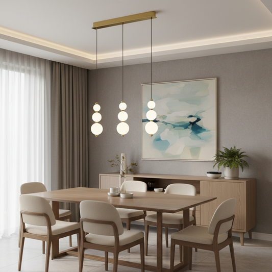 Perla Elegante Lineare 3 luci oro