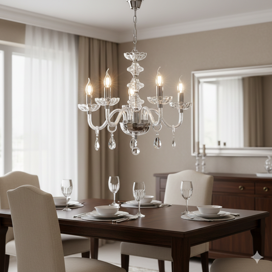 Eleganza cristallina a 5 luci