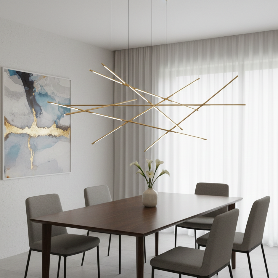 Tubular a 23 luci oro sospensione