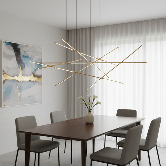 Tubular a 23 luci oro sospensione