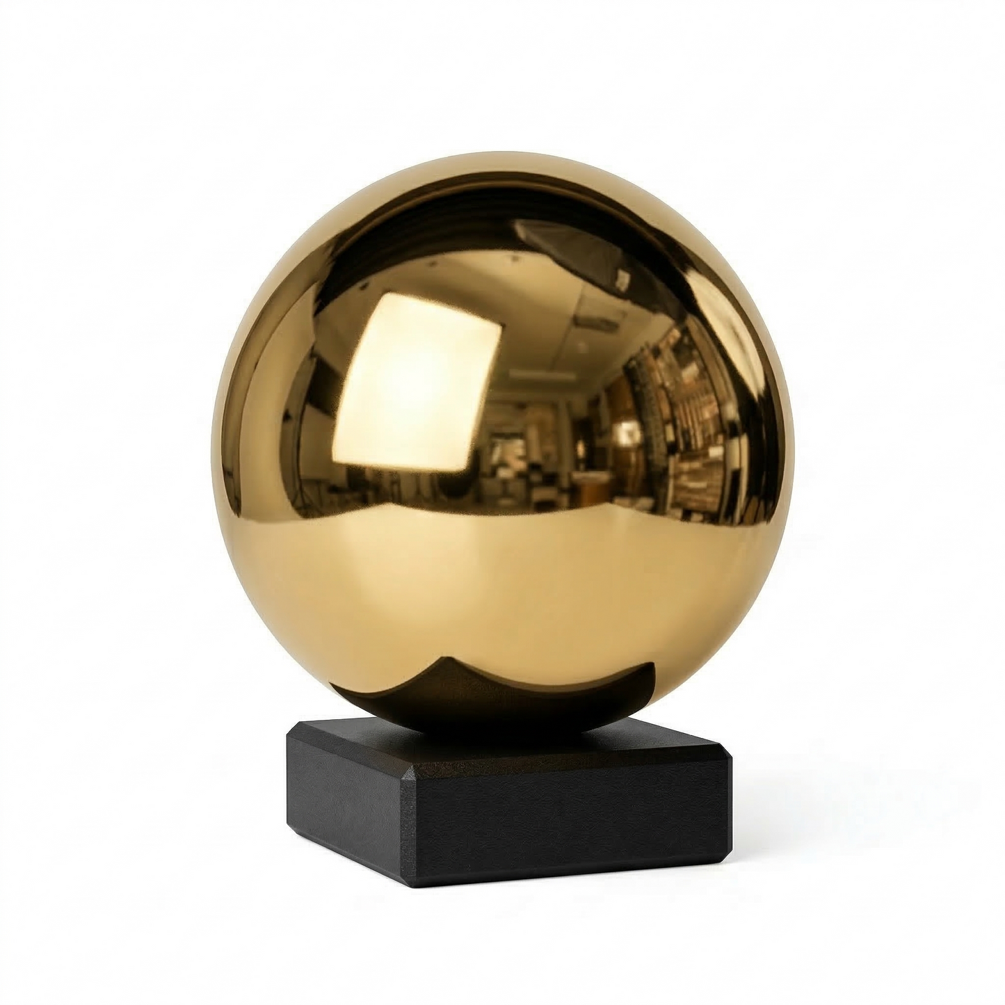 Sfera materia oro scultura