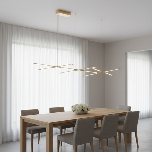 Tubular a 10 luci oro sospensione
