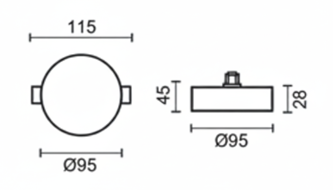Eclisse Mono faretti Ø95