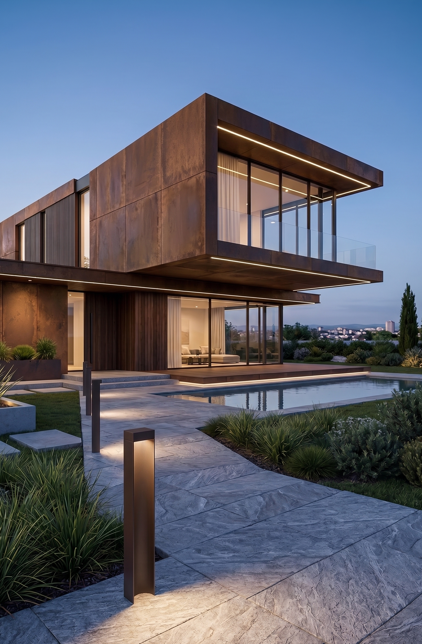 Velamare quadra paletto corten