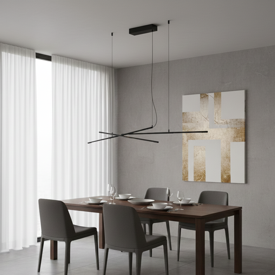 Tubular a 7 luci sospensione