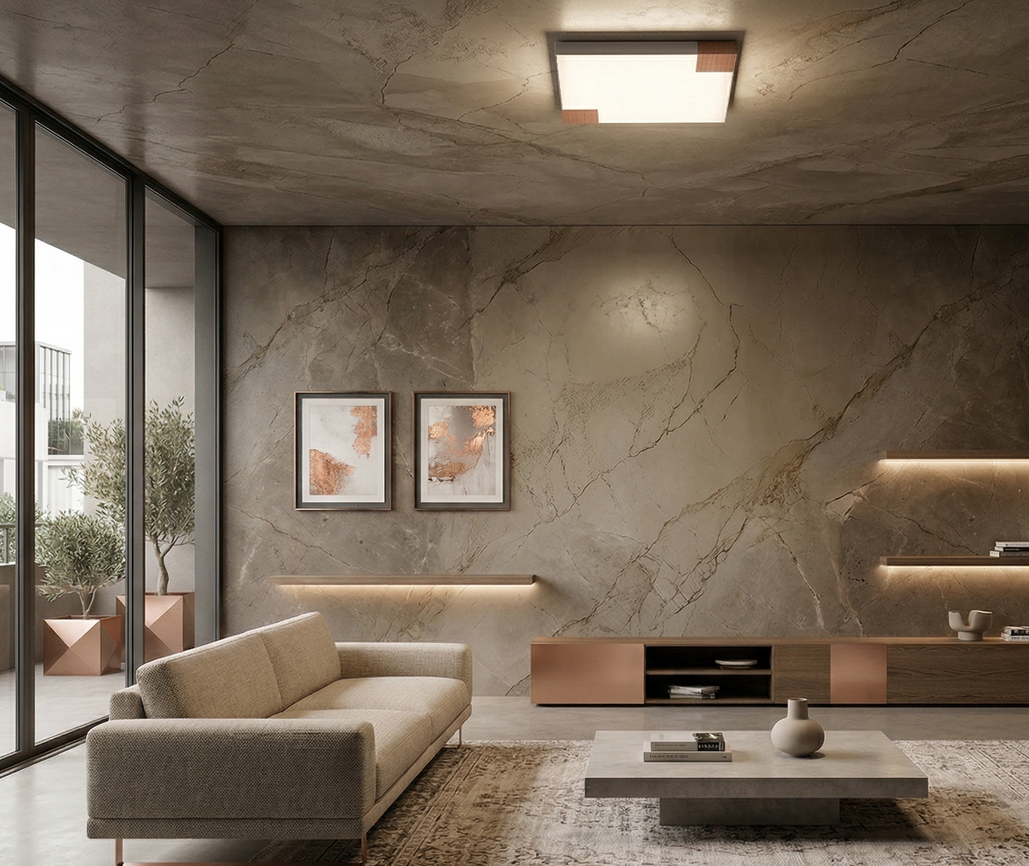 Brux lampada da parete/soffitto 55x55cm