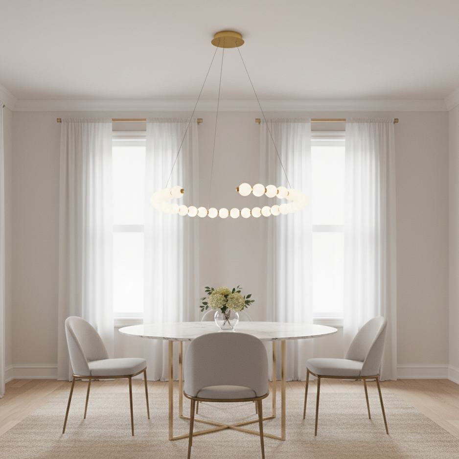 Perla Elegante 32 luci oro