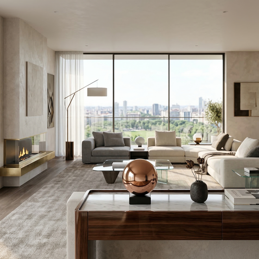 Sfera materia oro rosa scultura