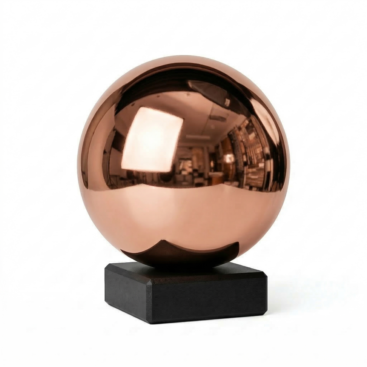 Sfera materia oro rosa scultura