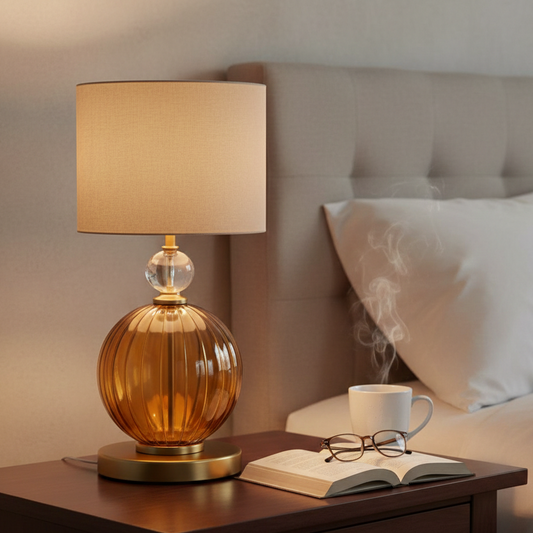 Aura ambra lampada da tavolo