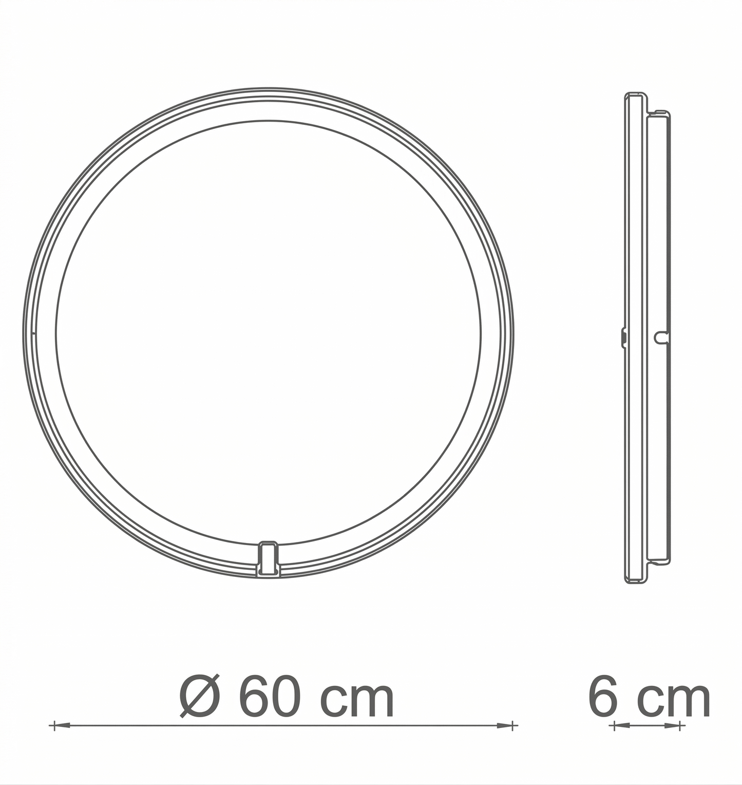 Nairobi applique/lampada da soffitto nero Ø60cm