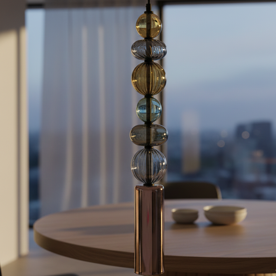 Lampada a sospensione: Sfere multicolore