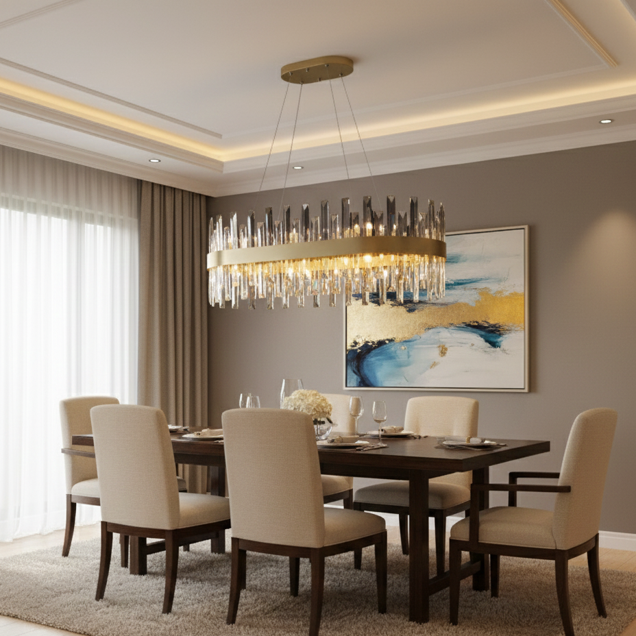 Zenna ovale a 20 luci oro