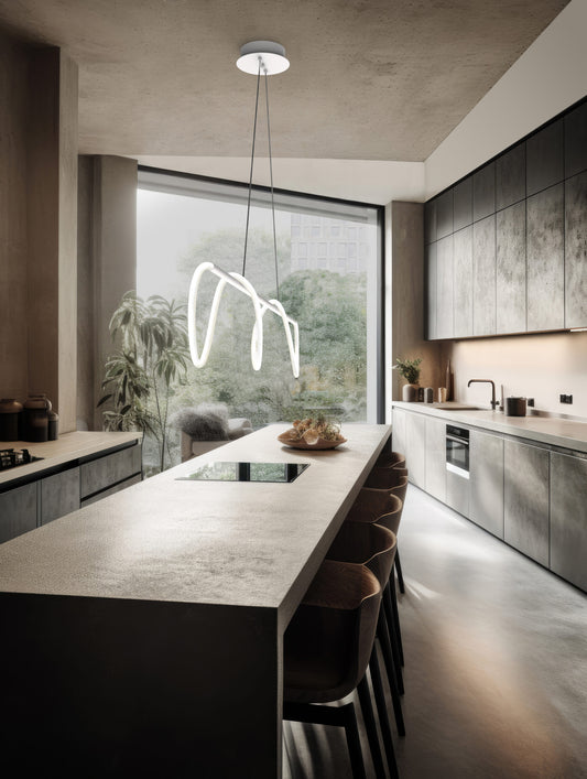 Eclittica sospensione bianco 136cm