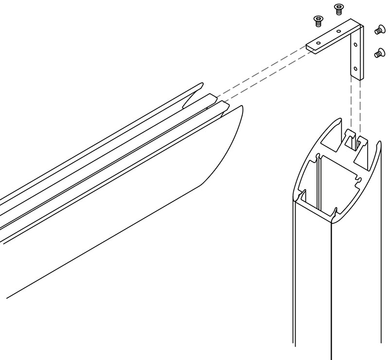 Giunzione piccola piegata per sistemi modulari