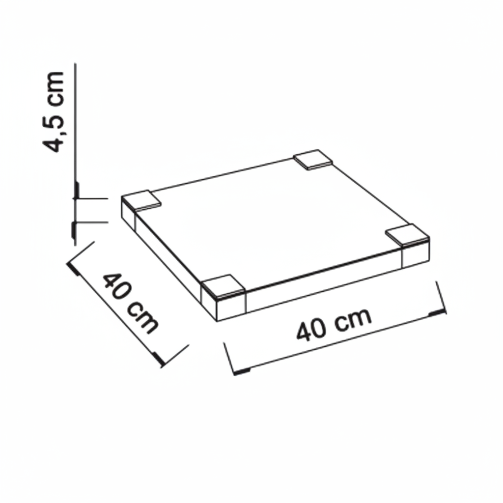 Brux lampada da parete/soffitto 40x40cm