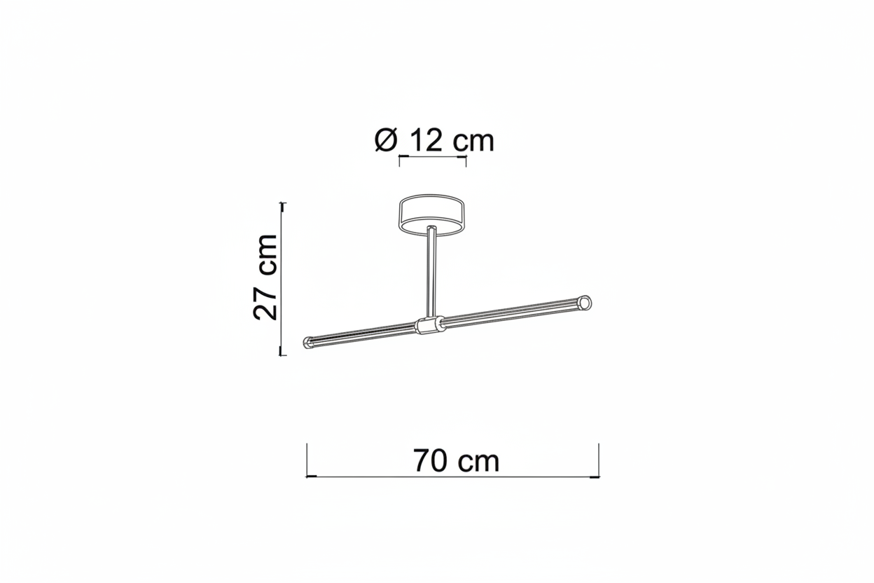 Jia plafoniera oro 70cm