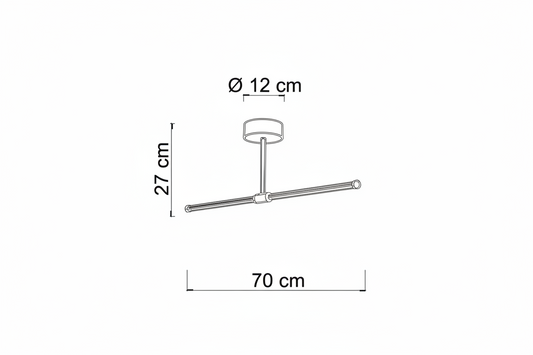 Jia plafoniera oro 70cm