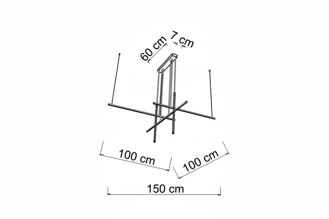 Jia sospensione oro 150cm