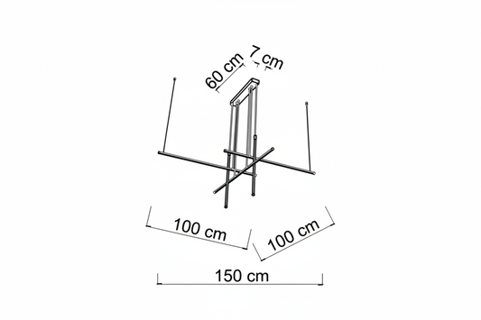 Jia sospensione oro 150cm