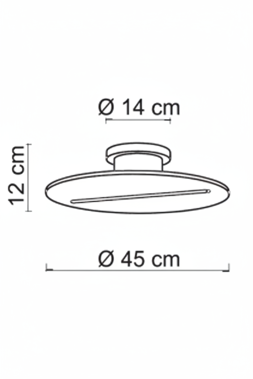 Roi plafoniera Ø45cm nero