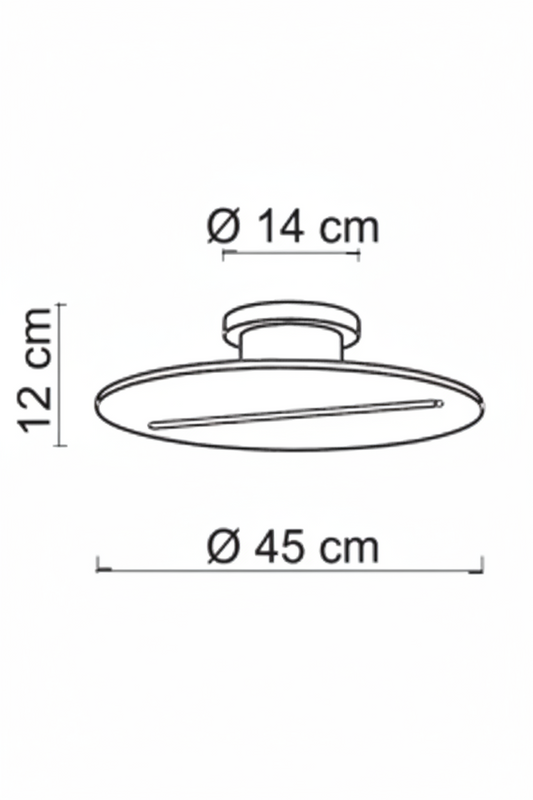 Roi plafoniera Ø45cm oro