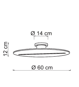 Roi plafoniera Ø60cm oro