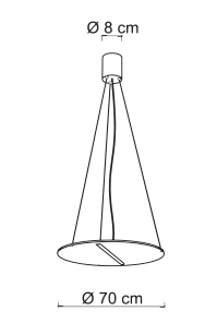 Roi sospensione oro Ø70cm