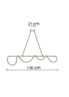 Eclittica sospensione oro 136cm