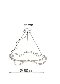 Eclittica sospensione oro  Ø 80cm