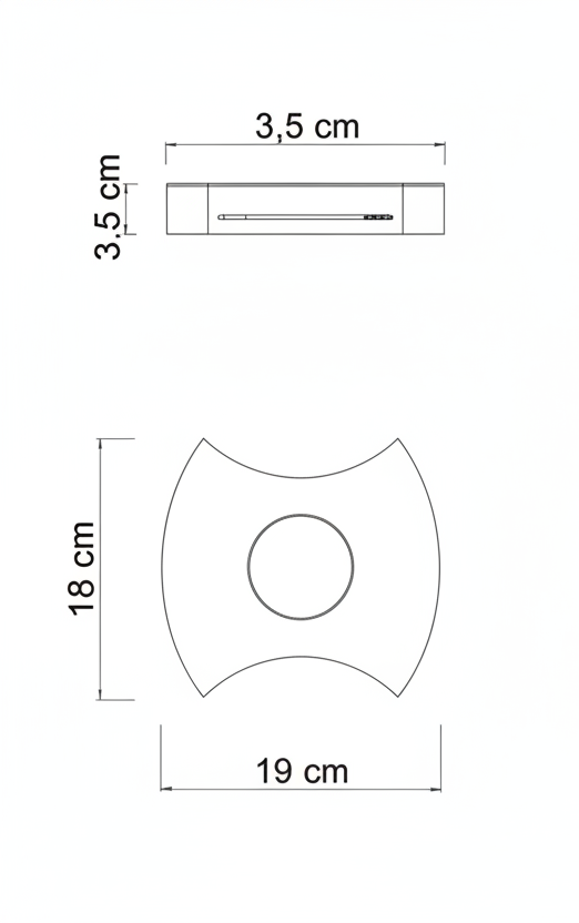 Tanya applique/lampada da soffitto 19cm