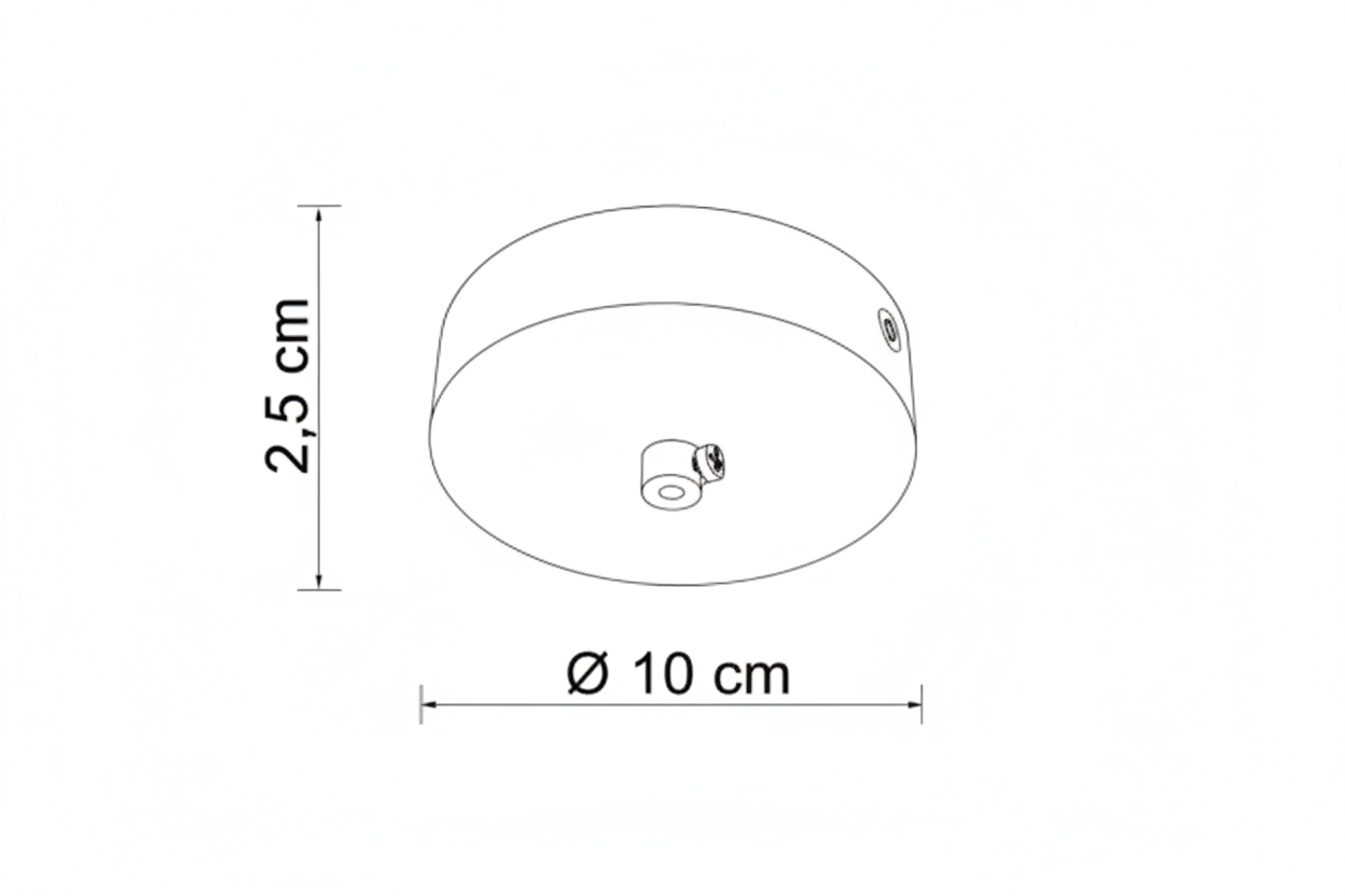 Base rotonda 1 punto luce