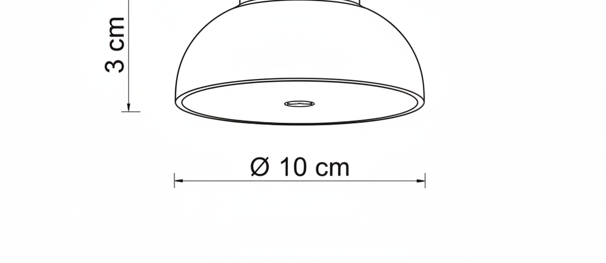 Base rotonda 1 punto luce 10cm