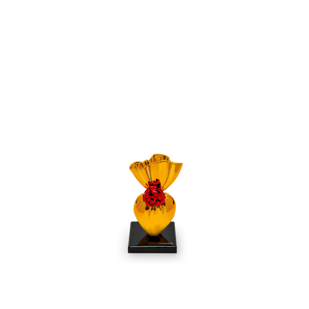 Cuore di caramelle scultura H 12cm