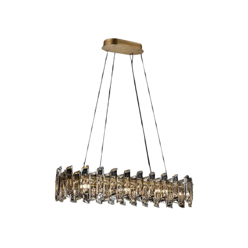 Arcadia 8 luci ovale oro