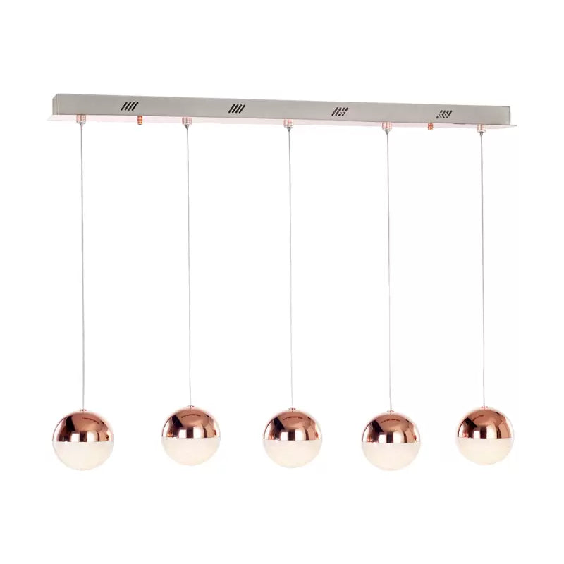 Atomo a 5 luci lineare rame