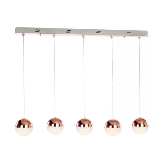 Atomo a 5 luci lineare rame