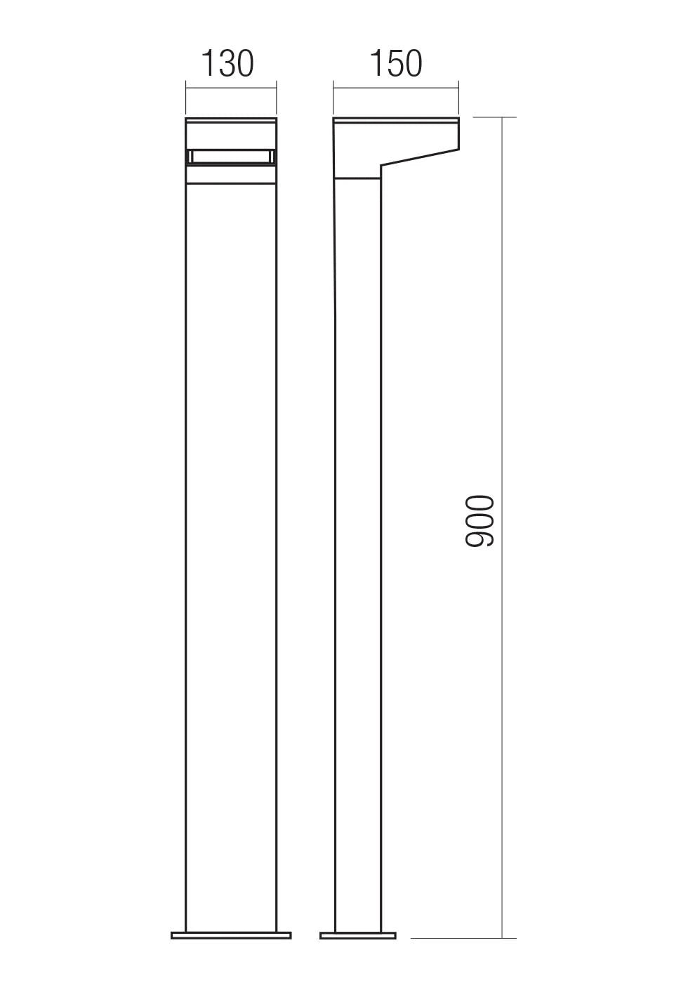 Cape Paletto Bollard 3000k  20°X 90°