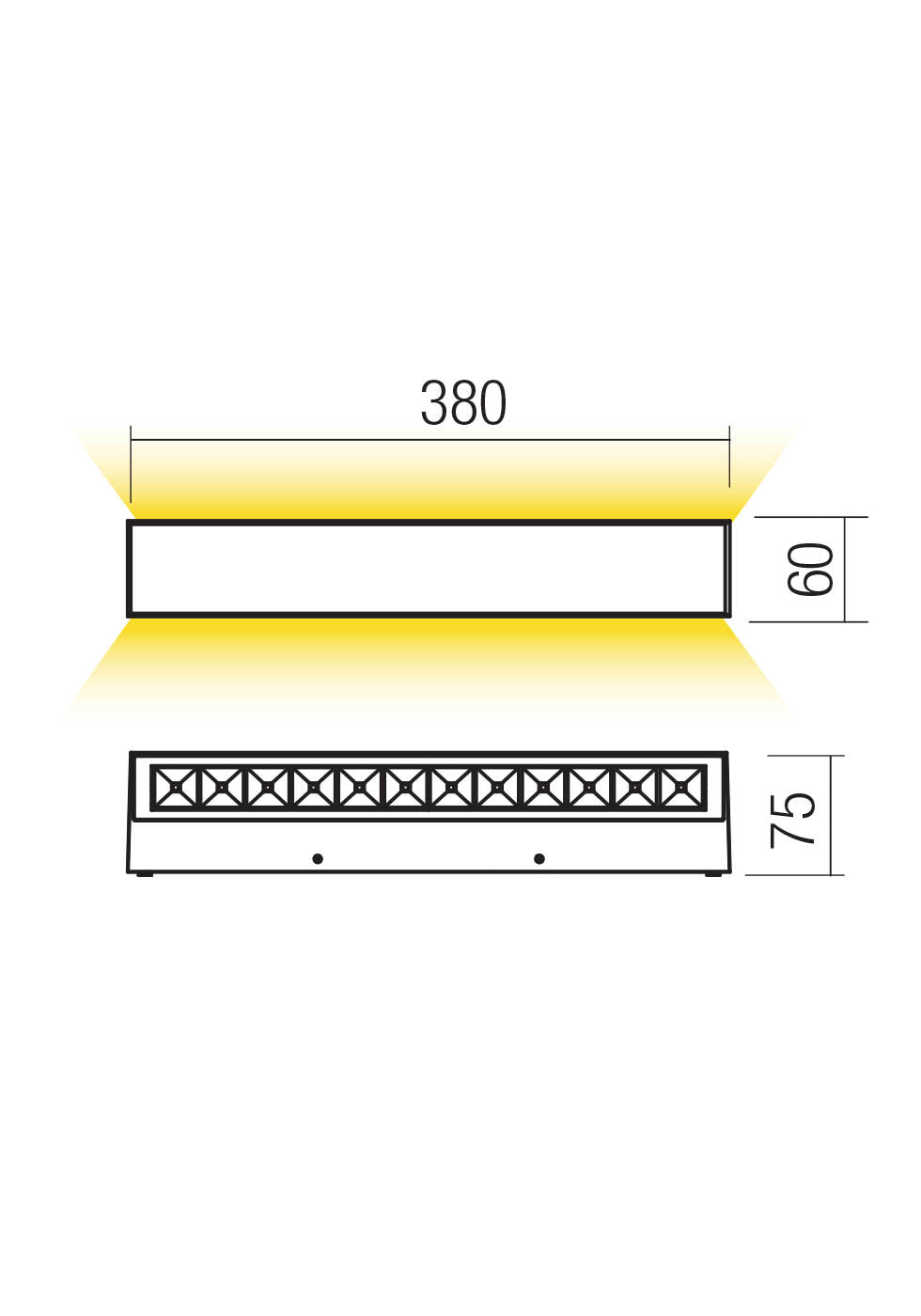 Aroos Applique Double Emission 2700k