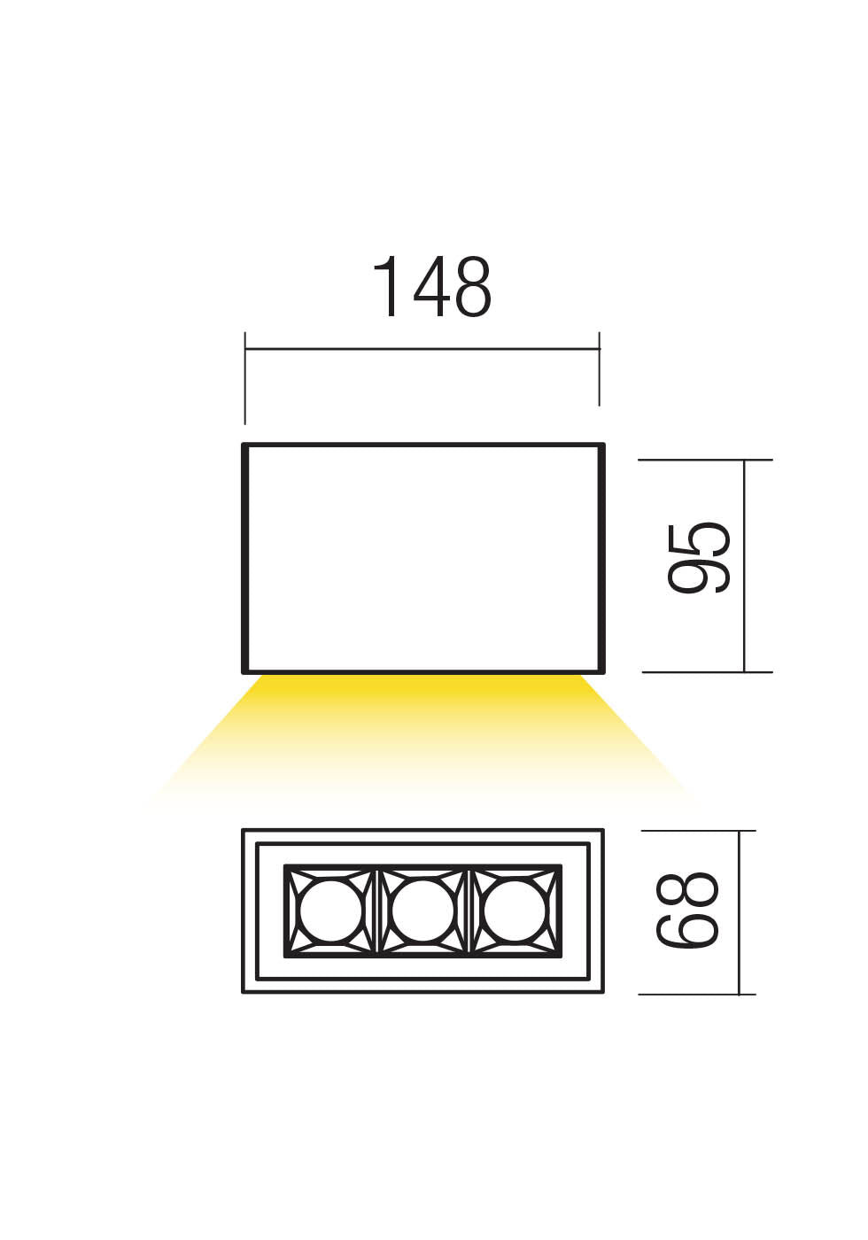 Aroos- Dali Plafoniera 2700k